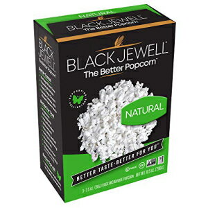Black Jewell グルメ電子レンジポップコーン、ヘルシーポップコーンスナック、ナチュラル、10.5オンス (6個パック) Black Jewell Gourmet Microwave Popcorn, Healthy Popcorn Snack, Natural, 10.5 Ounces (Pack of 6)