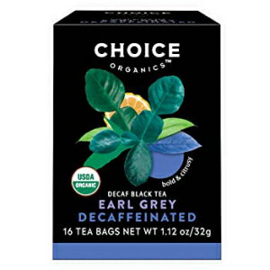 Choice Organics – オーガニック カフェインレス アール グレイ ティー (6 パック) – オーガニック紅茶 – 96 ティーバッグ Choice Organics – Organic Decaffeinated Earl Grey Tea (6 Pack) – Organic Black Tea – 96 Tea Bags