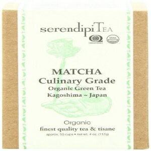 SerendipiTea 抹茶料理用グレード、オーガニック緑茶、再密封可能なスタンドアップパウチ 正味重量。100g (3.5オンス) SerendipiTea Matcha Culinary Grade, Organic Green Tea, re-sealable stand up Pouch net wt. 100g (3.5oz)