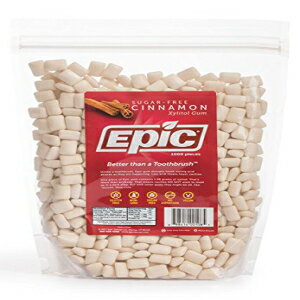 Epic LVg[ `[CK - ƎšN̂߂ɃLVg[ŊÂVK[t[ & AXpe[t[̃`[CK (ViA1000 ܁A1 ) Epic Xylitol Chewing Gum - Sugar Free & Aspartame Free Chewing Gum