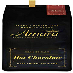 アマラ ベネズエラ独特のフレーバー。ホットチョコレート「グランクリオロ」ダークチョコレートブレンド。認定オーガニックカカオパウダー使用 32オンス Amara Unique Venezuelan Flavors. Hot Chocolate "Gran Criollo" Dark Chocolate Blend. Made with
