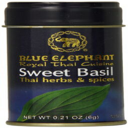 ブルーエレファントロイヤルタイ料理ドライスイートバジル、0.21オンス Blue Elephant Royal Thai Cuisine Dried Sweet Basil, 0.21 Ounce