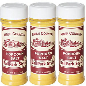 アーミッシュ カントリー ポップコーン - ボールパークバターソルト 3 パック (6 オンス) 昔ながらの良さ、レシピガイド付き Amish Country Popcorn - 3 Pack Ballpark ButterSalt (6 Ounce) Old Fashioned Goodness With Recipe Guide