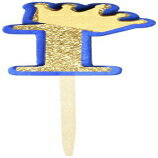 All About 詳細 ロイヤル ブルー & ゴールド クラウン テーマ 1 カップケーキ トッパー、12 個セット All About Details Royal Blue & Gold Crown Theme 1 Cupcake Topper, Set of 12