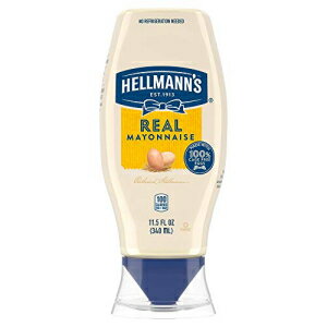 楽天GlomarketHellmann's リアルマヨネーズ スクイーズボトル 100％ リサイクルプラスチック製、散らからないキャップ、ケージフリー卵使用、グルテンフリー、11.5 オンス、12 個パック Hellmann's Real Mayonnaise Squeeze Bottle Made from 100％ Recycled Plastic,