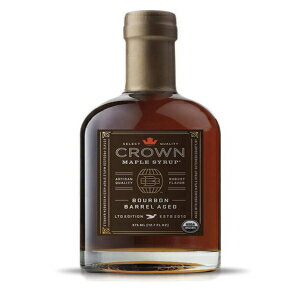 クラウン メープル シロップ メープル バーボン バレル エイジド、8.5 液量オンス Crown Maple Syrup Maple Bourbon Barrel Aged, 8.5 fl oz