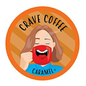 Crave Beverages フレーバーコーヒーポッド 2.0 K カップ ブリューワーに対応、キャラメル、40 個 Crave Beverages Flavored Coffee Pods Compatible with 2.0 K-Cup Brewers, Caramel, 40 Count