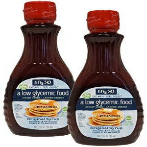 Fifty50 Foods 低カロリー、低血糖メープルシロップ、12 液量オンス (2 個パック) Fifty50 Foods Reduced Calorie Low Glycemic Maple Syrup, 12 fl oz (Pack of 2)