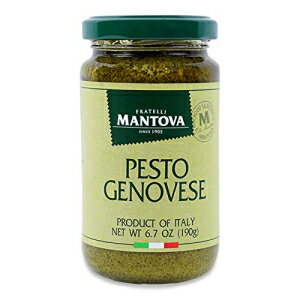 Mantova イタリアのペストジェノベーゼ、6.5 オンスボトル (4 個パック) Mantova Italian Pesto Genovese, 6.5-Ounce Bottles (Pack of 4)