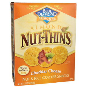 ブルー ダイヤモンド アーモンド ナッツ - シンズ クラッカー スナック - チェダー チーズ - 4.25 オンス Blue Diamond Almond Nut-Thins Cracker Snacks - Cheddar Cheese - 4.25 oz