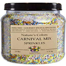 India Tree Nature's Colors スプリンクル、カーニバルミックス、2.9 ポンド India Tree Nature's Colors Sprinkles, Carnival Mix, 2.9-Pound