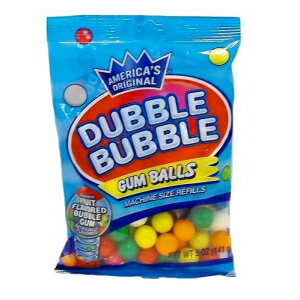 ダブルバブルガムボール ASST 5オンスバッグ、12個入りケースパック DUBBLE BUBBLE GUM BALLS ASST 5 OZ BAG, Case Pack of 12