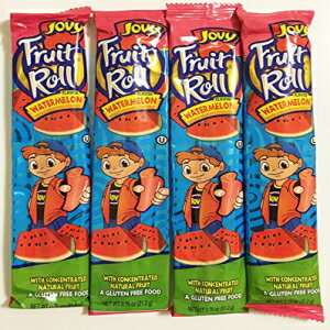 0.75オンス Jovy フルーツロールスナック、スイカ (ご注文につき 4 パケット) 0.75oz Jovy Fruit Roll Snack, Watermelon (4 Packets Per Order)