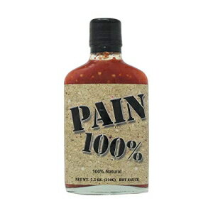Pain 100% - オーガニック ホットソース - 7.5 オンス ボトル - 250,000 ～ 1,000,000 スコヴィル - 米国カンザス州製。ハバネロペッパーを使用 - 100% 天然成分 100% - Organic Hot Sauce - 7.5oz Bottle - 250,000-1,000,000 Scovil