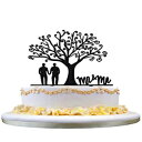 zhongfei QC EFfBOP[Lgbp[A~X^[&~X^[P[Lgbp[AVYMtgpAc[ANP[Lgbp[ zhongfei Gay Wedding Cake Topper,Mr & Mr Cake Topper for Groom Gifts,Tree Acrylic Cake Topper