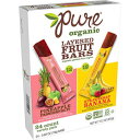 ピュアオーガニックレイヤードフルーツバー（パイナップル、パッションフルーツ、バナナ）、24本 Pure Organic Layered Fruit Bars (Pineapple, Passionfruit and Banana), 24 Count