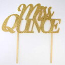 ڍׂׂ̂ă~XNCXP[Lgbp[A1A15΂̒aP[Lgbp[ANCZAlANCZAmXiS[hj All About Details Miss Quince Cake Topper, 1pc, 15th Birthday Cake Topper, Quinceanera, Quince Anos (Gold)