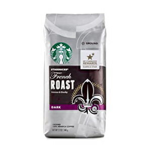 フレンチロースト、スターバックスフレンチロースト挽いたコーヒー（濃厚でスモーキー）、12オンス French Roast, Starbucks French Roast Ground Coffee (Intense and Smoky), 12 Oz