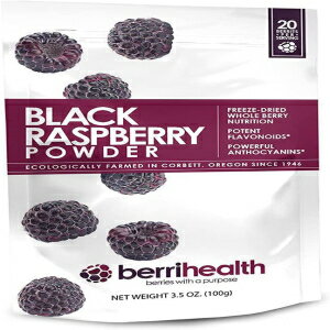 BerriHealth の 100% 本物のブラック ラズベリー パウダー - 100 グラム BerriHealth's 100% Authentic Black Raspberry Powder - 100 Grams