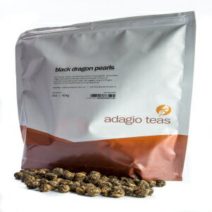 アダージョ ティーズ ブラック ドラゴン パール ルース ブラック ティー、16 オンス Adagio Teas Black Dragon Pearls Loose Black Tea, 16 oz.