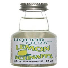 リキュールクイックナチュラルシュナップスエッセンス、20 mL（レモンシュナップス） Liquor Quik Natural Schnapps Essence, 20 mL (Lemon Schnapps)
