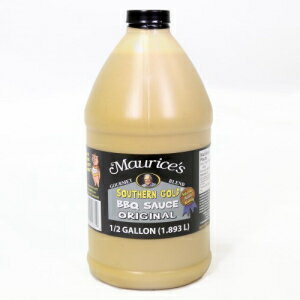 [X O uh TU S[h BBQ \[X - IWi 1/2 K (1.893 L) Maurices's Gourmet Blend Southern Gold BBQ Sauce- Original 1/2 gallon (1.893 L)