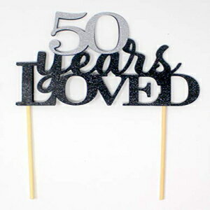 ׂĂ̏ڍCAT50YL50 Years Loved CakeiBlackSilverjA1 PCAaA50NAp[eB[̑AOb^[gbp[A6 x 8 All About Details CAT50YL 50 Years Loved Cake (Black & Silver),1 PC, Birthday, 50th Anniversary, Party