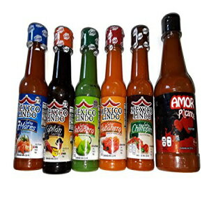 カスティージョ サルサス メキシコ リンド アモール ホットソースのセット - 6 品目 Set of Castillo Salsas Mexico Lindo with Amor Hot Sauce - 6 Items