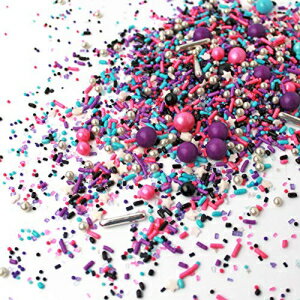 天の川| Space Galaxy ピンク パープル ブラック シルバー 新年 カラフル キャンディ スプリンクル ミックス ベーキング用 食用ケーキ デコレーション カップケーキ トッパー クッキー デコレーション アイスクリーム トッピング 8オンス Milky Way