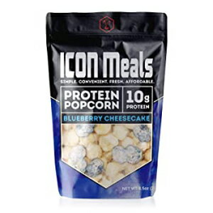 Blueberry Cheesecake, ICON Meals Protein Popcorn, High Protein Popcorn, 10g Protein, High Protein Snack, 1 Bag (8.5 oz) (Blueb..