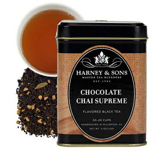 Harney & Sons チョコレート シュプリーム ルース ティー、チャイ、4 オンス Harney & Sons Chocolate Supreme Loose Tea, Chai, 4 Oz