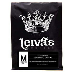 Leiva's Coffee - エスプレッソブレンド || ドン・アルマンド | フェアトレード | 有機栽培 | 低酸性 | シングルオリジン | 手焼き | ファーマーダイレクト (全豆、12オンス) (12オンス) Leiva's Coffee - Espresso Blend || Don