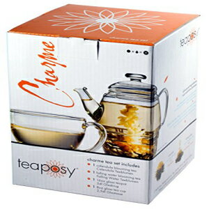 Teaposy Charme ギフトセット ブルーミングティー、ハーブティー、ティーポット、ティーカップ付き Teaposy Charme Gift Set with Blooming Teas, Herbal Teas, Teapot and Tea Cup