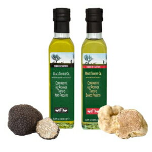 白と黒のトリュフオイルコンボ Terre di Tartufo White and Black Truffle Oil Combo