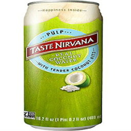 Taste Nirvana リアルココナッツウォーター、ココナッツ果肉入り、柔らかいココナッツビット、16.2 液量オンス (12 個パック) Taste Nirvana Real Coconut Water, Coco Pulp with Tender Coconut Bits, 16.2 Fl Oz (Pack of 12)