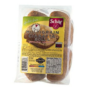 Schar グルテンフリー マルチグレイン チャバタ ロール、4 ロール、7 オンス (6 個パック) Schar Gluten Free Multigrain Ciabatta Rolls, 4 rolls,7 Ounce (Pack of 6)