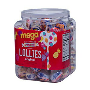 Smarties Lollies、メガ、4 ポンド 1 オンス、60 個 Smarties Lollies, Mega, 4 Pounds 1 Ounce, 60 Count