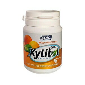 Epic Dental 100% キシリトール加糖ブレスミント、フレッシュフルーツ、180 個 Epic Dental 100% Xylitol Sweetened Breath Mints, Fresh Fruit, 180 Count