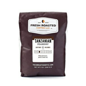 フレッシュローストコーヒー、タンザニア産ピーベリー、5ポンド（80オンス）、ライトロースト、コーシャー、全粒豆 Fresh Roasted Coffee, Tanzanian Peaberry, 5 lb (80 oz), Light Roast, Kosher, Whole Bean