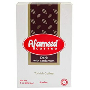 楽天GlomarketAl Ameed グルメ トルコ挽きコーヒー ダークロースト カルダモン入り、100％ 本物のアラビカ種、新鮮で細かく挽いた、8オンス Al Ameed Gourmet Turkish Ground Coffee Dark Roast With Cardamom, 100％ Authentic Arabica, Fresh & Finely Ground
