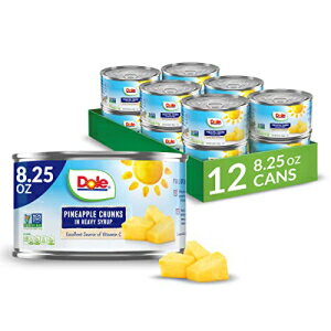 Dole Canned Pineapple Chunks in Heavy Syrup, 8.25 Oz, 12 Count