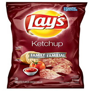 楽天Glomarketカナディアンレイズケチャップフレーバーチップス[レイズのラージファミリーサイズバッグ1個] Canadian Lays Ketchup Flavour Chips [1 Large Family Size Bag] by Lay's