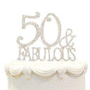 ハッチャー・リー ブリンブリン クリスタル 素晴らしい 50 歳の誕生日ケーキ トッパー - 最高の記念品 | 50th パーティーデコレーション ゴールド Hatcher lee Bling Crystal Fabulous and 50 Birthday Cake Topper - Best Keepsake | 50th Pa