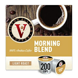 Victor Allen's コーヒー モーニング ブレンド、ライト ロースト、キューリグ K カップ ブルワー用シングル サーブ コーヒー ポッド 200 個 Victor Allen's Coffee Morning Blend, Light Roast, 200 Count Single Serve Coffee Pods for Keu