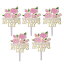 BinaryABCハッピー母の日ケーキトッパー、母の日装飾、5個（ピンク） BinaryABC Happy Mother's Day Cake Topper,Mother's Day Decorative,5pcs (Pink)