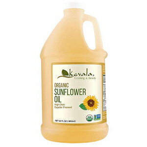 Kevala 高オレイン酸オーガニックひまわり油、1/2 ガロン Kevala High Oleic Organic Sunflower Oil, 1/2 Gallon