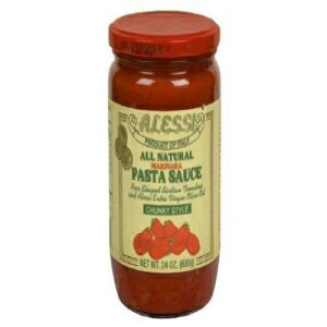 Alessi オールナチュラル マリナラ パスタソース チャンキースタイル、24 オンス (6 個パック) Alessi All Natural Marinara Pasta Sauce Chunky Style, 24 Ounce (Pack of 6)