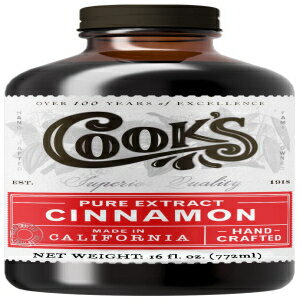 16オンス、Cook's、ピュアシナモンエキス、セイロン樹皮由来の天然プレミアムシナモンオイル、16オンス 16 Ounce, Cook's, Pure Cinnamon Extract, All Natural Premium Cinnamon Oil from Ceylon Bark, 16 oz