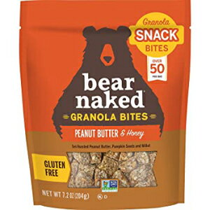 Bear Naked, Granola Bites, Peanut Butter and Honey, Vegetarian and Gluten Free Snacks, 7.2oz Bag