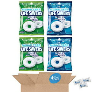 Life Savers VK[t[ oGeB Mtg{bNX ? Wint O Green  Pep O Mint (e 2 ` 2.75 IX̃pbP[W) Snack Peak Life Savers Sugar Free Variety Gift Box ? Wint O Green and Pep O Mint (2 - 2.75 oz p
